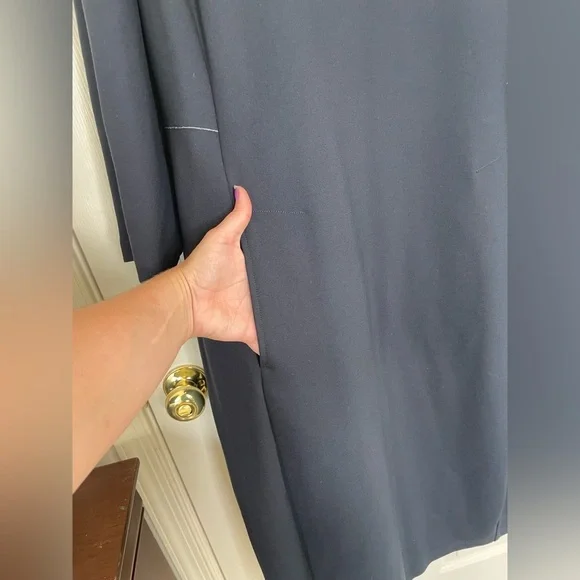 Persona by Marina Rinaldi Navy V-Neck Midi Dress XL - Picture 7 of 14